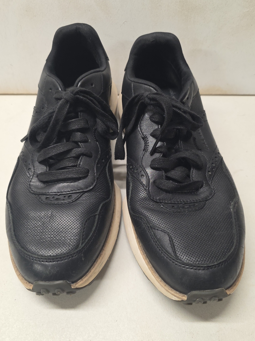 Cole Haan GrandPro Ashland Men's 8.5 W Black Leather FlowerFoam Sneakers C37391